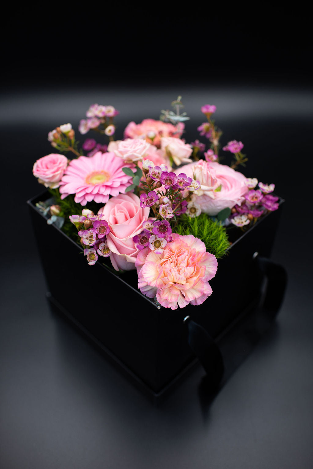 Rosa Blütenbox